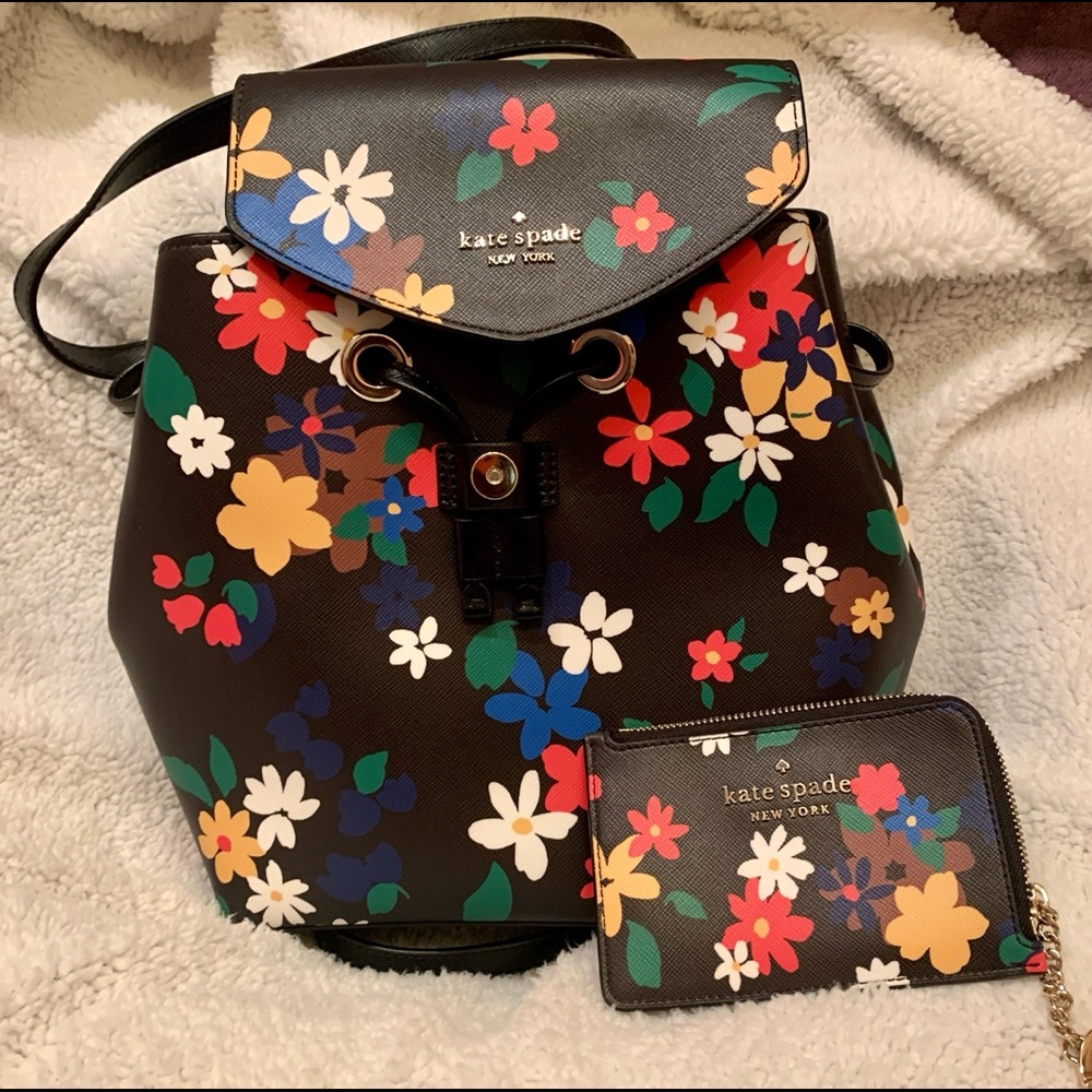 Kate spade Lizzie backpack and Kate Spade Staci sailing zip card holder